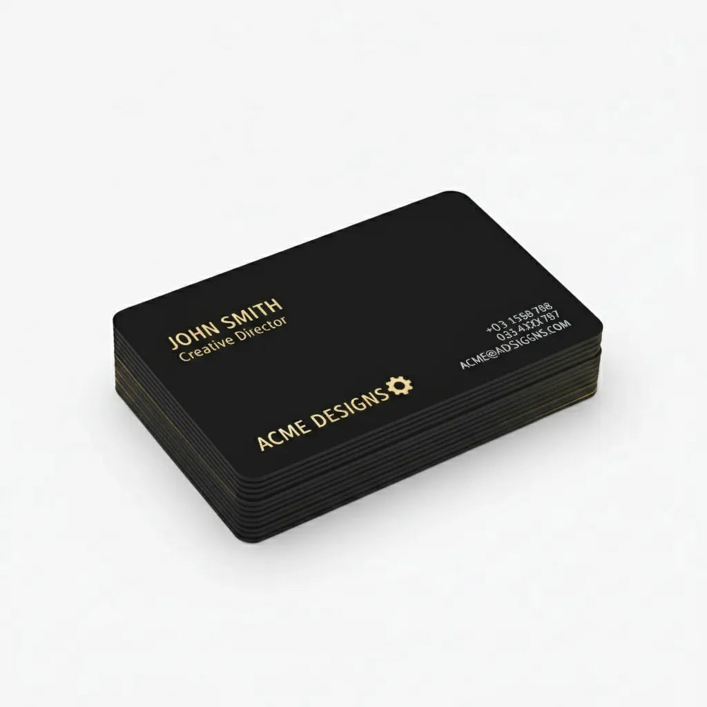 Plastic Business Cards - White or Black PVC, 30 mil