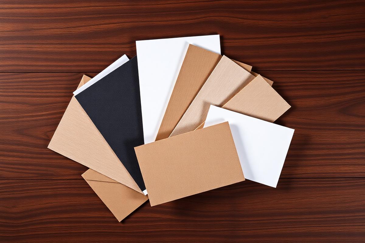 A stack of professionally printed business cards