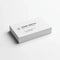 Stack of custom printed business cards on a white background, minimal design.