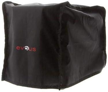 Black Evolis printer dust cover, soft protective cover for card printers.