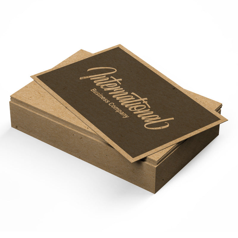 Premium 18 pt Kraft Business Cards