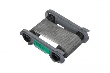 Evolis scratch-off ribbon cartridge for ID card printer, gray pattern, on white background
