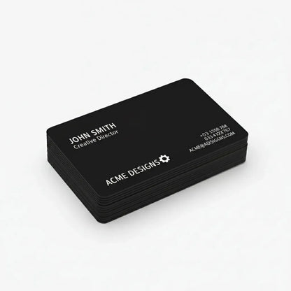 Plastic Business Cards - White or Black PVC, 30 mil