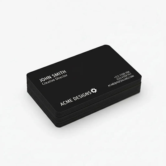 Plastic Business Cards - White or Black PVC, 30 mil