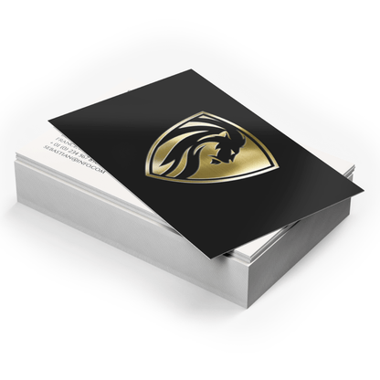 Premium 18 pt Business Cards w/ Raised Metallic Foil