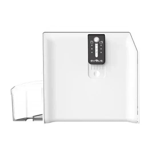 White Evolis card laminator with control panel, ideal for ID card printing