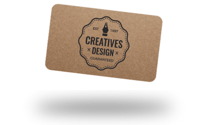 Premium 18 pt Kraft Business Cards